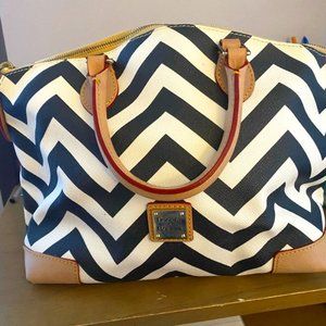 Dooney and Burke Black and White Chevron Purse